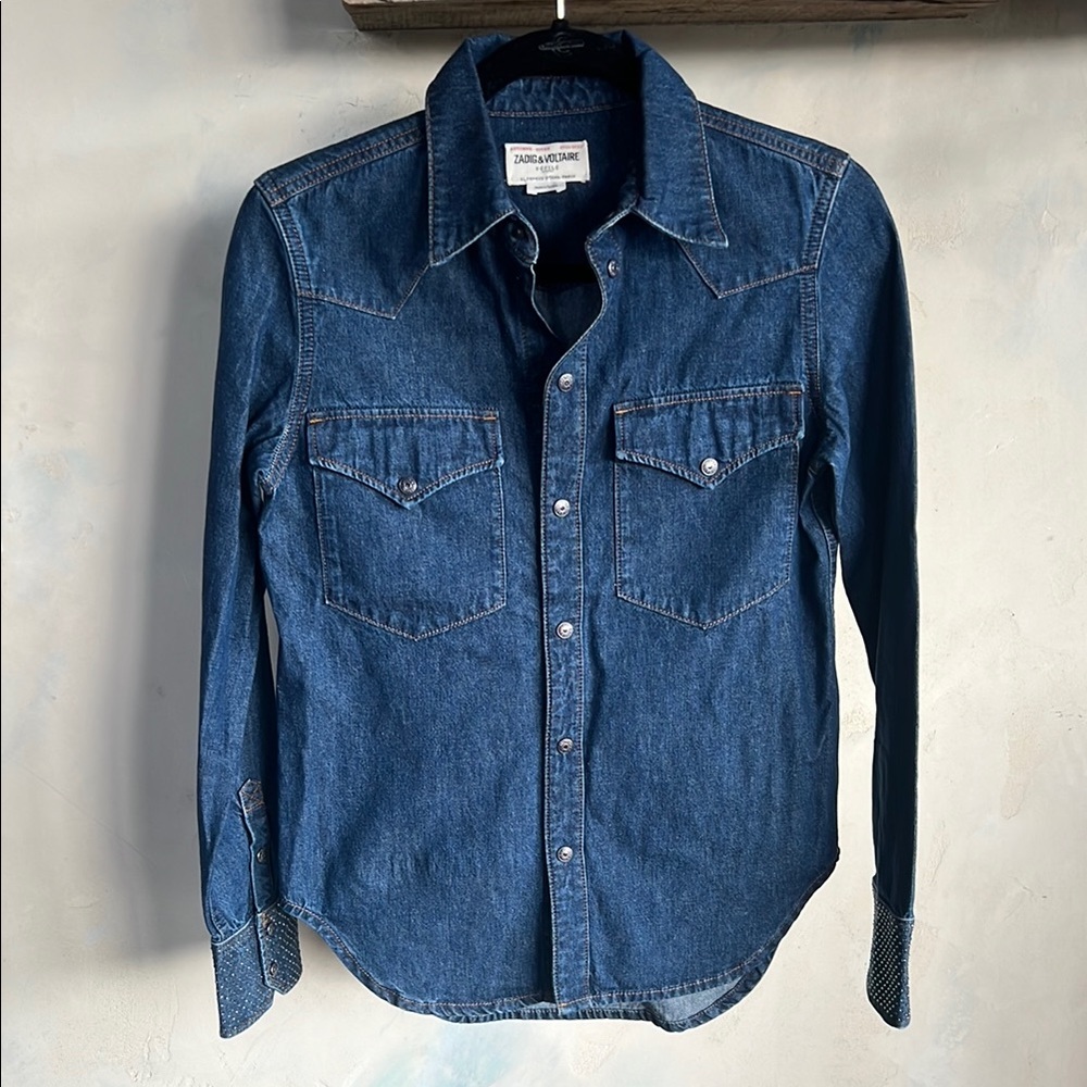 Zadig & Voltaire Thelma Eco Strass Denim Shirt